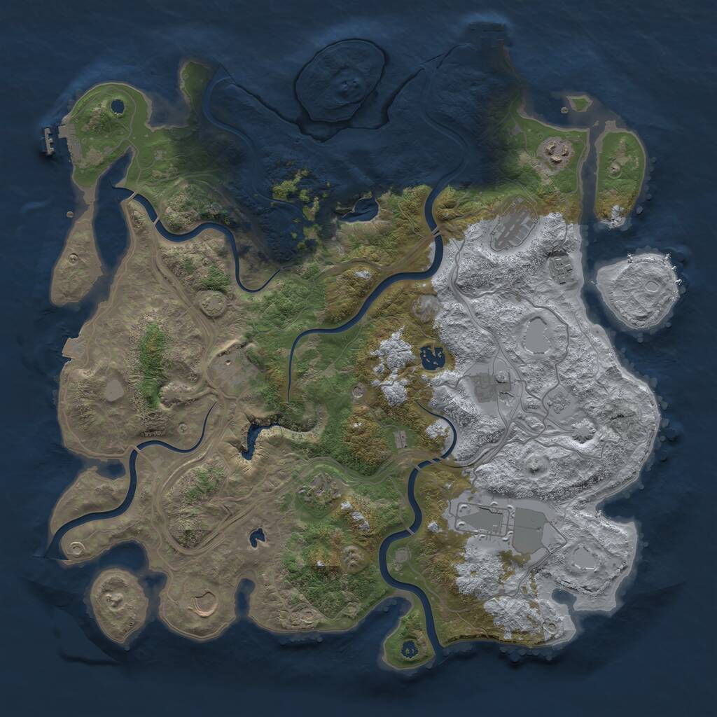 Rust Map: Procedural Map, Size: 4250, Seed: 215205519, 15 Monuments