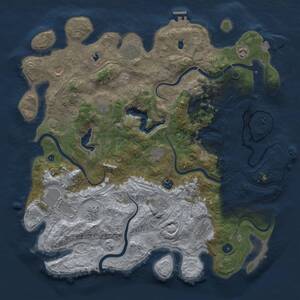 Thumbnail Rust Map: Procedural Map, Size: 4500, Seed: 1326686760, 17 Monuments