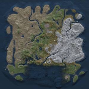 Thumbnail Rust Map: Procedural Map, Size: 4500, Seed: 88869856, 16 Monuments