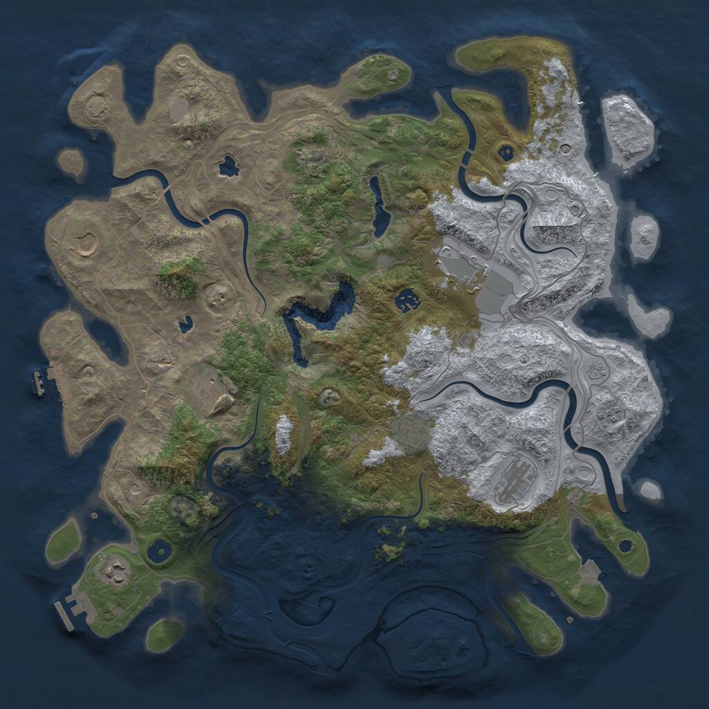 Rust Map: Procedural Map, Size: 4500, Seed: 1702496532, 15 Monuments