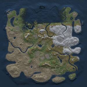 Thumbnail Rust Map: Procedural Map, Size: 4500, Seed: 1457704316, 17 Monuments
