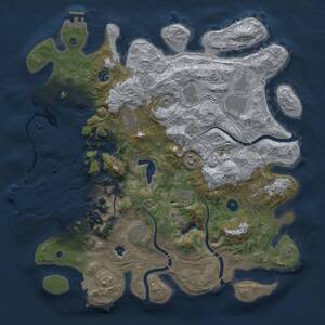 Thumbnail Rust Map: Procedural Map, Size: 4250, Seed: 249599, 17 Monuments