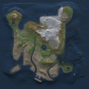 Thumbnail Rust Map: Procedural Map, Size: 2500, Seed: 1733875049, 9 Monuments
