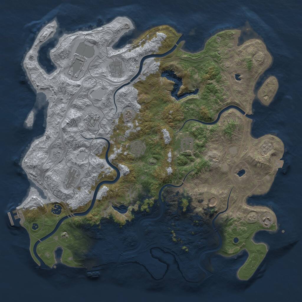 Rust Map: Procedural Map, Size: 4500, Seed: 73402005, 16 Monuments