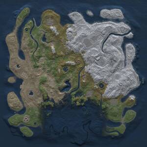 Thumbnail Rust Map: Procedural Map, Size: 4500, Seed: 397044666, 18 Monuments