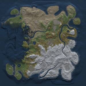 Thumbnail Rust Map: Procedural Map, Size: 3750, Seed: 1802869665, 14 Monuments