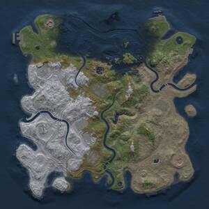 Thumbnail Rust Map: Procedural Map, Size: 4250, Seed: 670750629, 16 Monuments