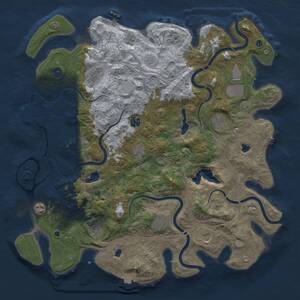 Thumbnail Rust Map: Procedural Map, Size: 4500, Seed: 1617910589, 16 Monuments