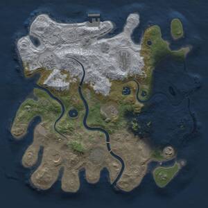 Thumbnail Rust Map: Procedural Map, Size: 3500, Seed: 420861423, 15 Monuments