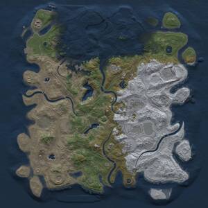 Thumbnail Rust Map: Procedural Map, Size: 4500, Seed: 745460082, 17 Monuments