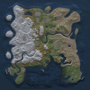 Thumbnail Rust Map: Procedural Map, Size: 4000, Seed: 501342690, 16 Monuments
