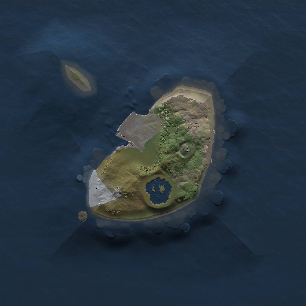Rust Map: Procedural Map, Size: 1200, Seed: 23479, 1 Monuments