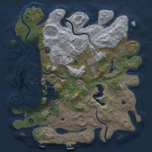 Thumbnail Rust Map: Procedural Map, Size: 4500, Seed: 1876341898, 17 Monuments
