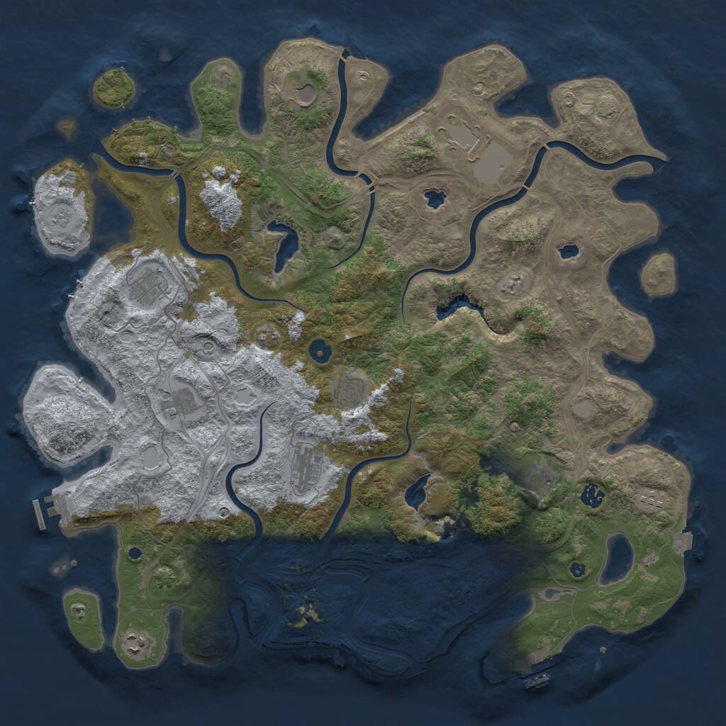 Rust Map: Procedural Map, Size: 4750, Seed: 119, 16 Monuments