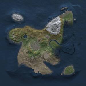 Thumbnail Rust Map: Procedural Map, Size: 2100, Seed: 2187888, 4 Monuments
