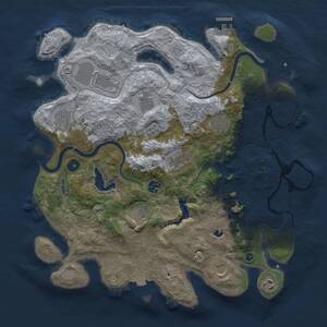 Thumbnail Rust Map: Procedural Map, Size: 4000, Seed: 79058, 16 Monuments
