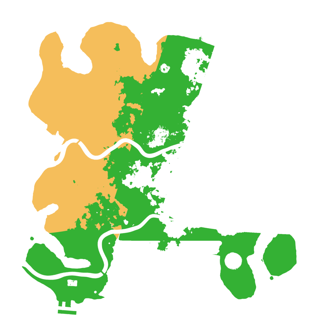 Biome Rust Map: Procedural Map, Size: 3500, Seed: 809357557