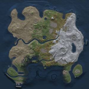Thumbnail Rust Map: Procedural Map, Size: 3500, Seed: 809357557, 15 Monuments