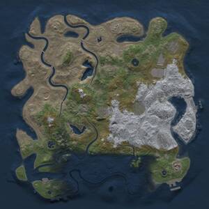 Thumbnail Rust Map: Procedural Map, Size: 4250, Seed: 1101219544, 16 Monuments