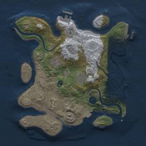Thumbnail Rust Map: Procedural Map, Size: 3000, Seed: 852583107, 11 Monuments