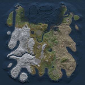 Thumbnail Rust Map: Procedural Map, Size: 3800, Seed: 218691240, 14 Monuments