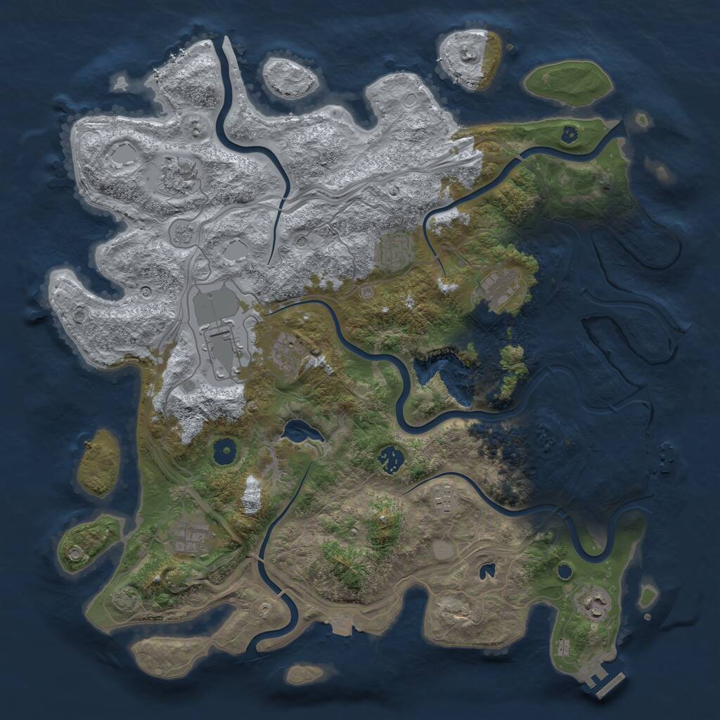 Rust Map: Procedural Map, Size: 4250, Seed: 795953882, 15 Monuments
