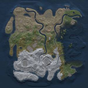 Thumbnail Rust Map: Procedural Map, Size: 3750, Seed: 191453616, 15 Monuments