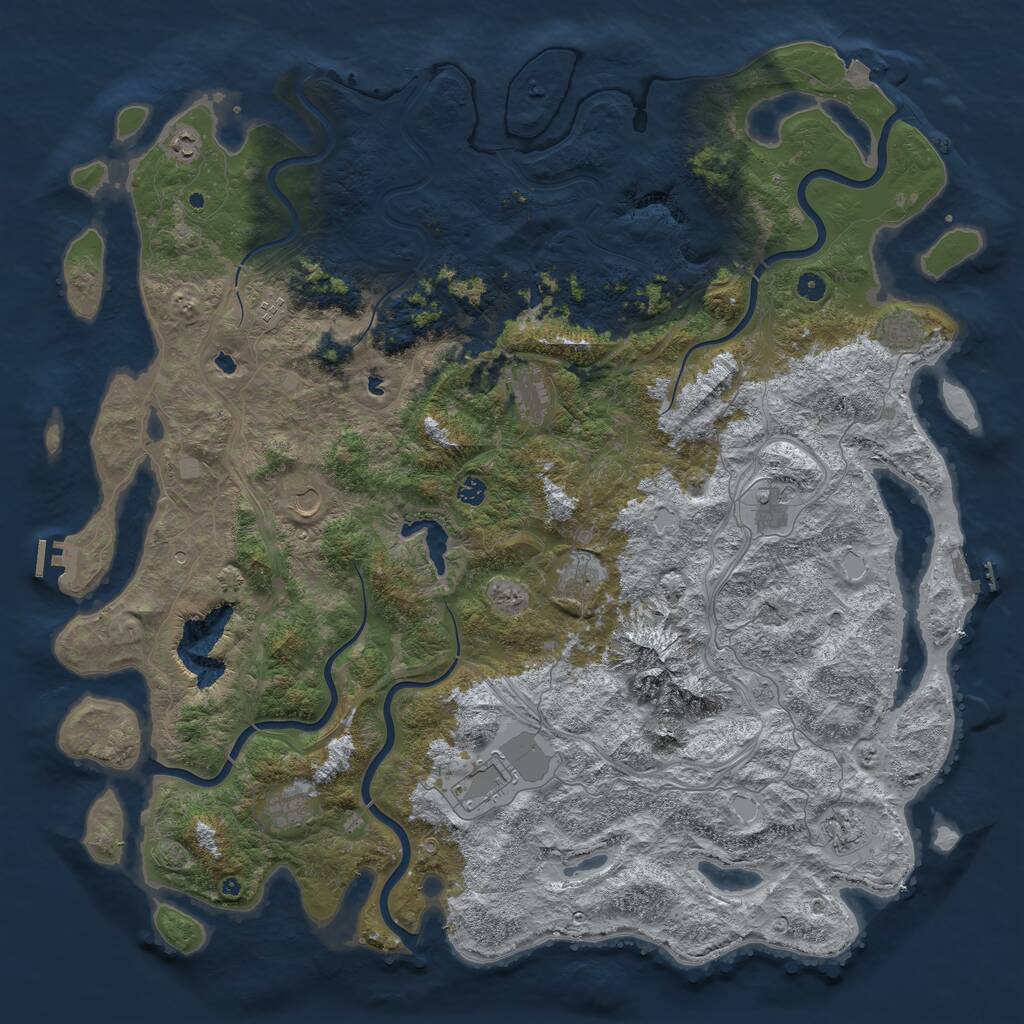 Rust Map: Procedural Map, Size: 5500, Seed: 1044569170, 17 Monuments