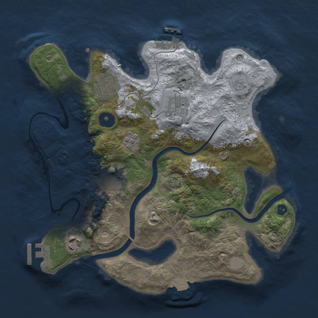 Rust Map: Procedural Map, Size: 3000, Seed: 16901, 11 Monuments