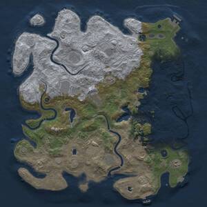 Thumbnail Rust Map: Procedural Map, Size: 4500, Seed: 1785512732, 17 Monuments