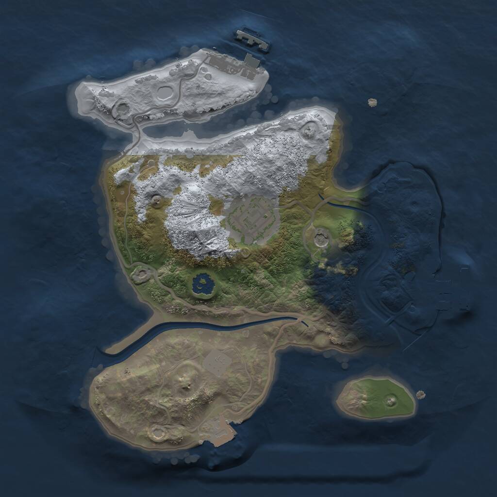 Rust Map: Procedural Map, Size: 2250, Seed: 15, 5 Monuments