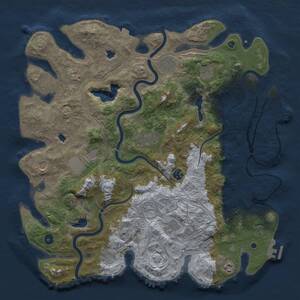 Thumbnail Rust Map: Procedural Map, Size: 4500, Seed: 135002378, 17 Monuments