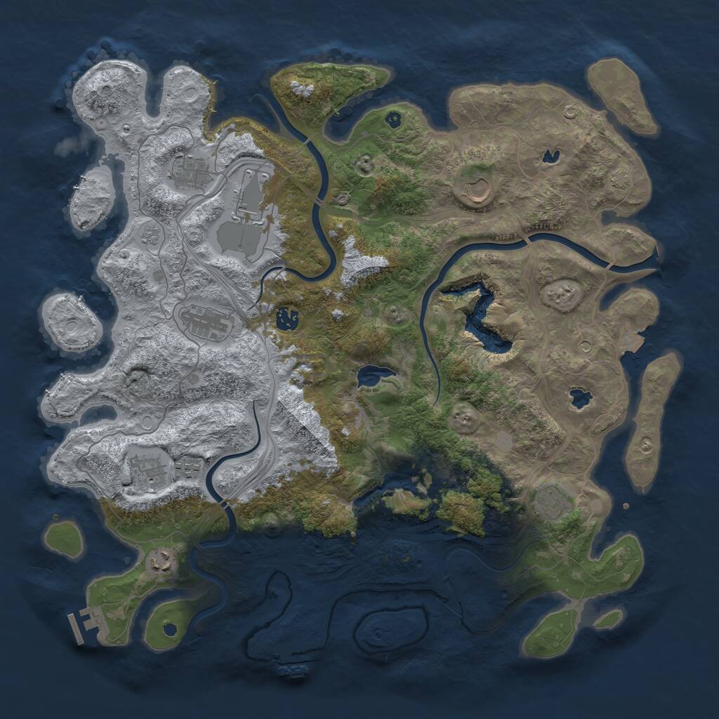 Rust Map: Procedural Map, Size: 4500, Seed: 647976922, 15 Monuments