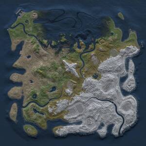 Thumbnail Rust Map: Procedural Map, Size: 4500, Seed: 7440023, 16 Monuments
