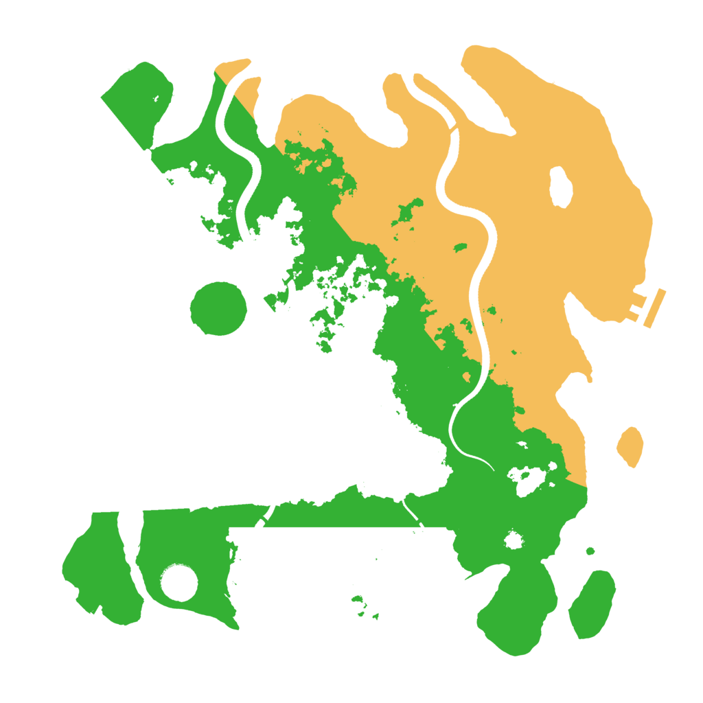 Biome Rust Map: Procedural Map, Size: 3500, Seed: 1591640681