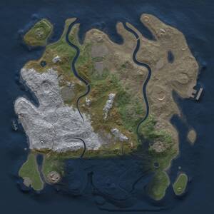 Thumbnail Rust Map: Procedural Map, Size: 3500, Seed: 1591640681, 12 Monuments