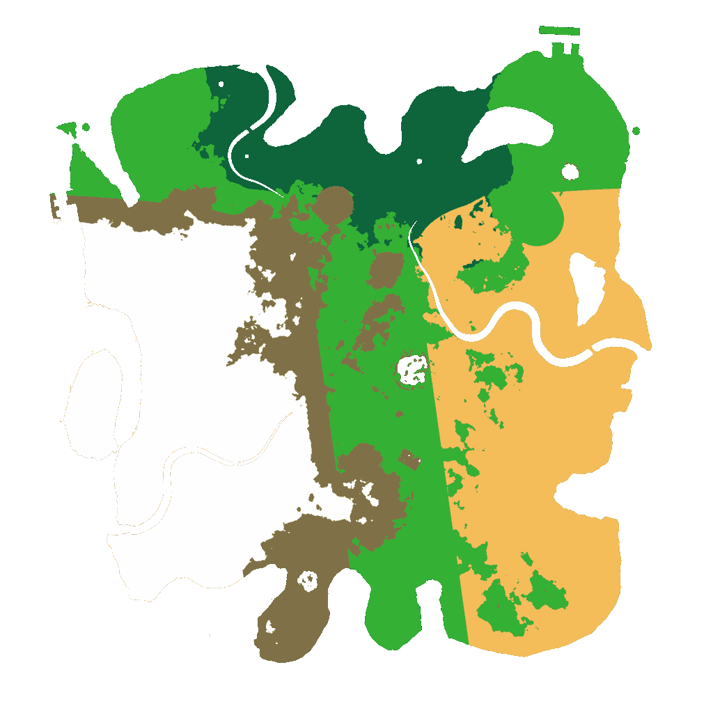 Biome Rust Map: Procedural Map, Size: 3500, Seed: 1829923550