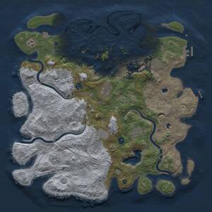 Thumbnail Rust Map: Procedural Map, Size: 4500, Seed: 1869860276, 16 Monuments