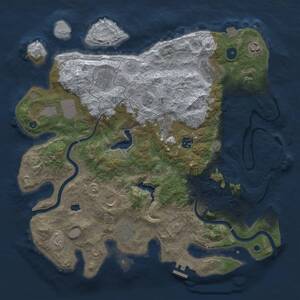 Thumbnail Rust Map: Procedural Map, Size: 4000, Seed: 1805121783, 15 Monuments