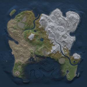 Thumbnail Rust Map: Procedural Map, Size: 3500, Seed: 1158496164, 15 Monuments