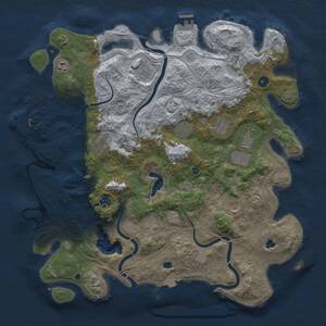 Thumbnail Rust Map: Procedural Map, Size: 4500, Seed: 8394678, 17 Monuments