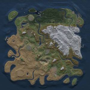 Thumbnail Rust Map: Procedural Map, Size: 4500, Seed: 114627276, 19 Monuments