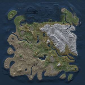 Thumbnail Rust Map: Procedural Map, Size: 4500, Seed: 114627276, 17 Monuments