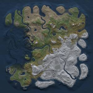 Thumbnail Rust Map: Procedural Map, Size: 4500, Seed: 1249650435, 15 Monuments