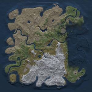 Thumbnail Rust Map: Procedural Map, Size: 4500, Seed: 1866854371, 16 Monuments