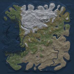 Thumbnail Rust Map: Procedural Map, Size: 6000, Seed: 619742059, 19 Monuments