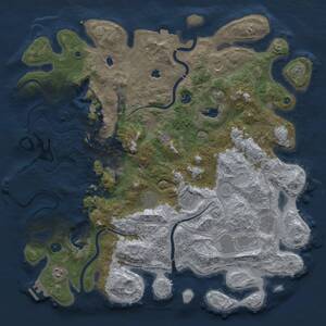 Thumbnail Rust Map: Procedural Map, Size: 4755, Seed: 93463317, 17 Monuments