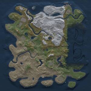 Thumbnail Rust Map: Procedural Map, Size: 4500, Seed: 220492696, 16 Monuments