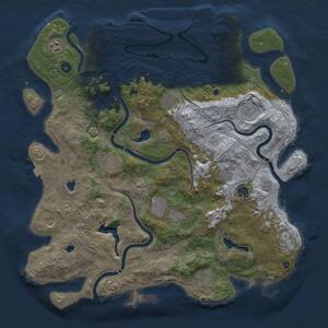 Thumbnail Rust Map: Procedural Map, Size: 4500, Seed: 1791881975, 17 Monuments