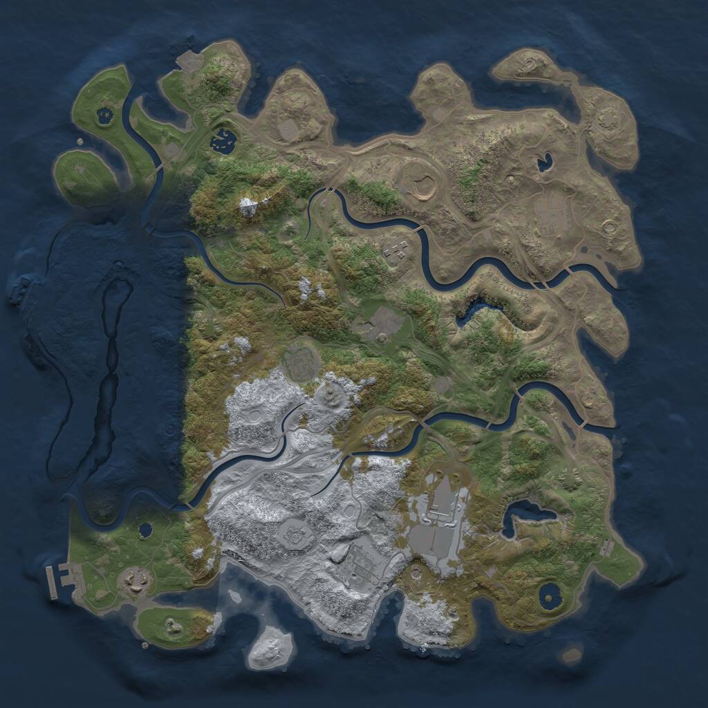 Rust Map: Procedural Map, Size: 4250, Seed: 769985396, 15 Monuments